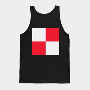 Liverpool Red and White Checkered Fan Flag Tank Top